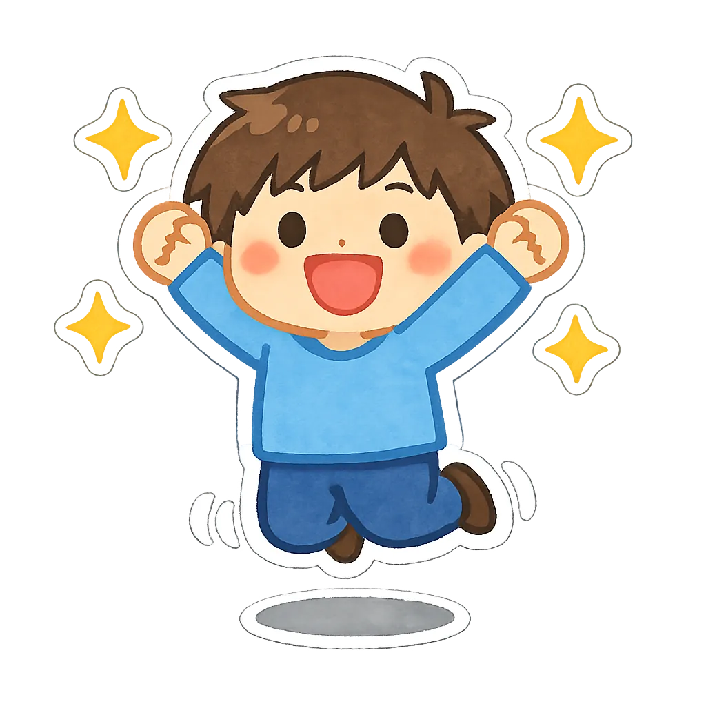 Jumping sticker