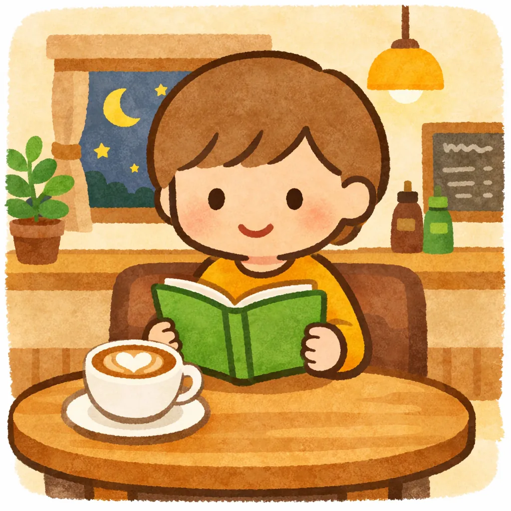 Classic irasutoya style cafe illustration