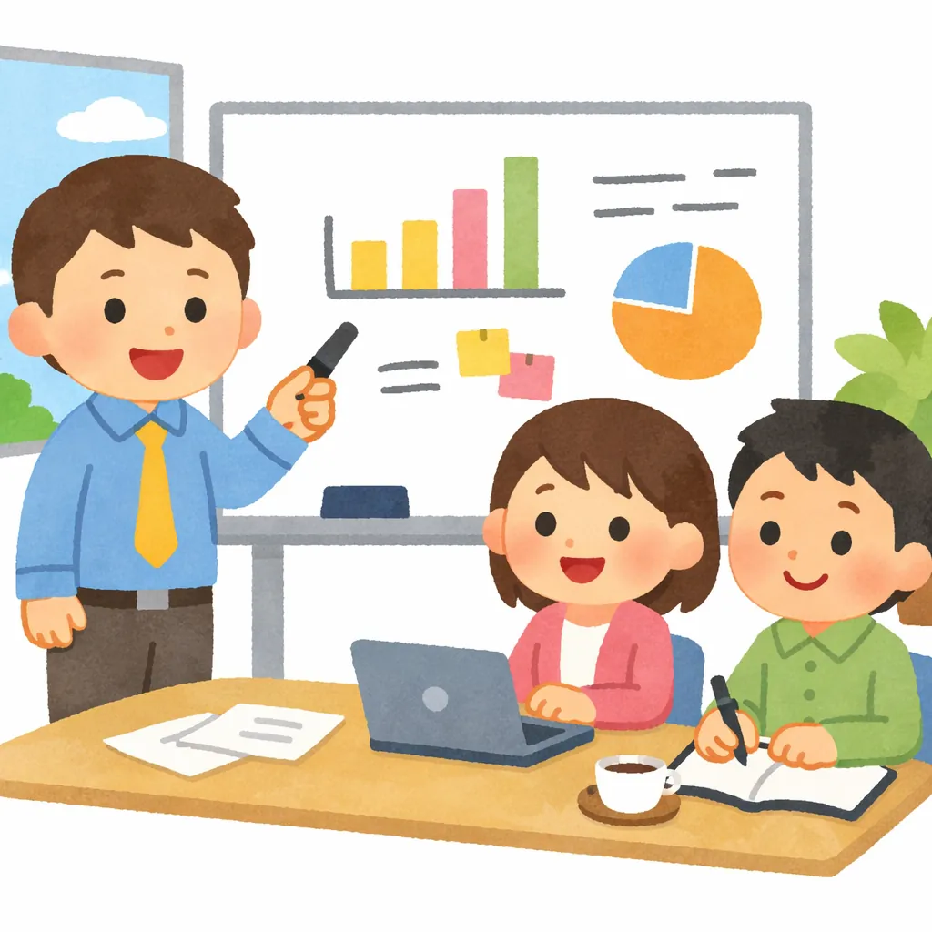 Classic irasutoya style office illustration